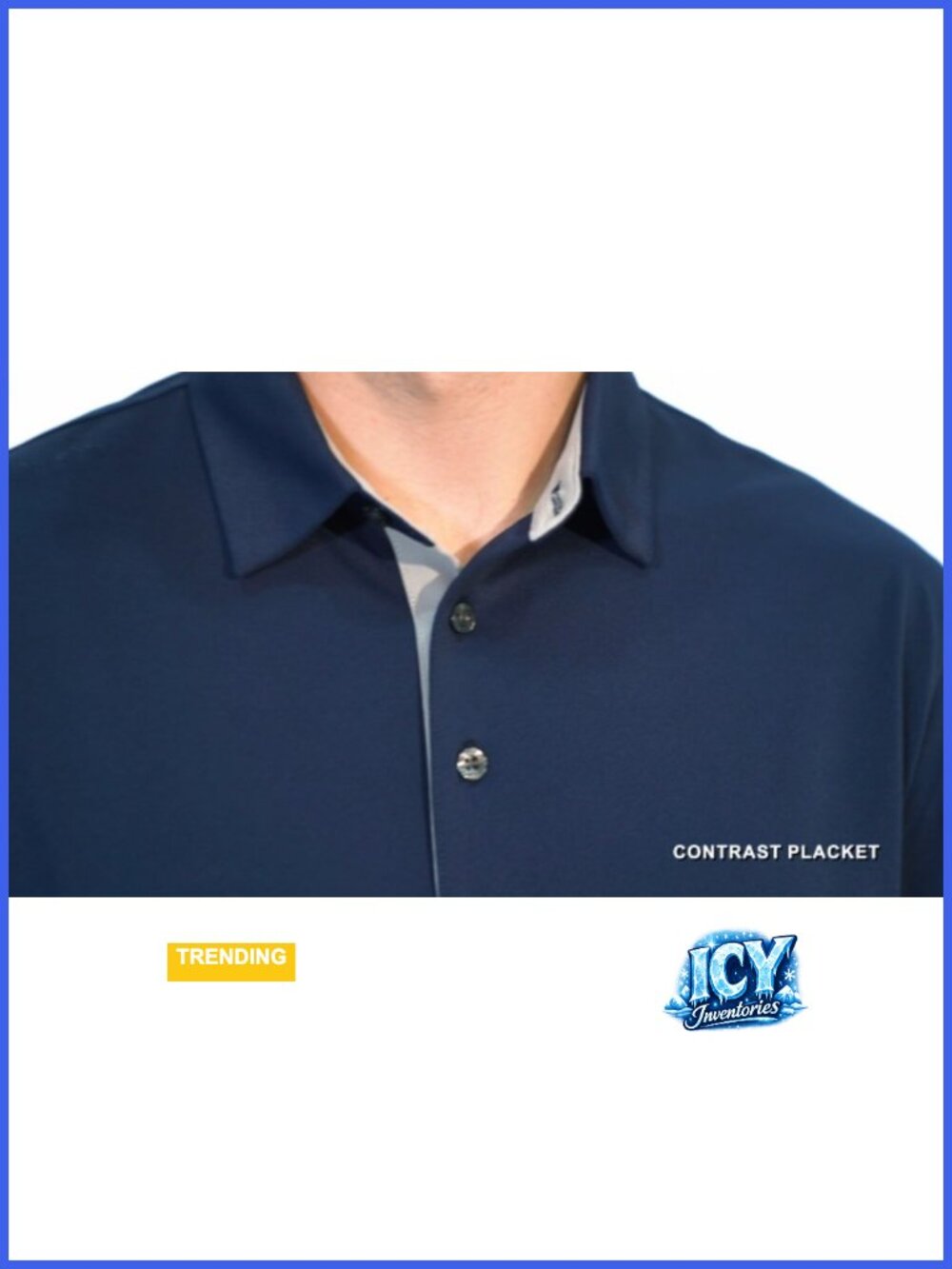 Men's Moisture Wicking Dry Fit Performance Golf Polo Shirt Short Sleeve - Picture 6 of 6